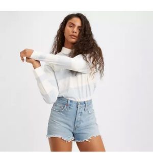 Levi’s Premium 501 High Waisted distressed Women’s Jean shirt